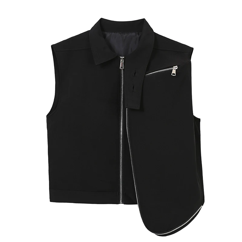 

Stylish Style Men's Black Sleeveless Vest Stand Collar Free Size H96