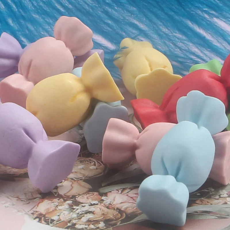 

5pcs Three Dimensional Candy Colour Lovely Drop Rubber Charms DIY Making Key Jewelry Earrings Hair Accessories