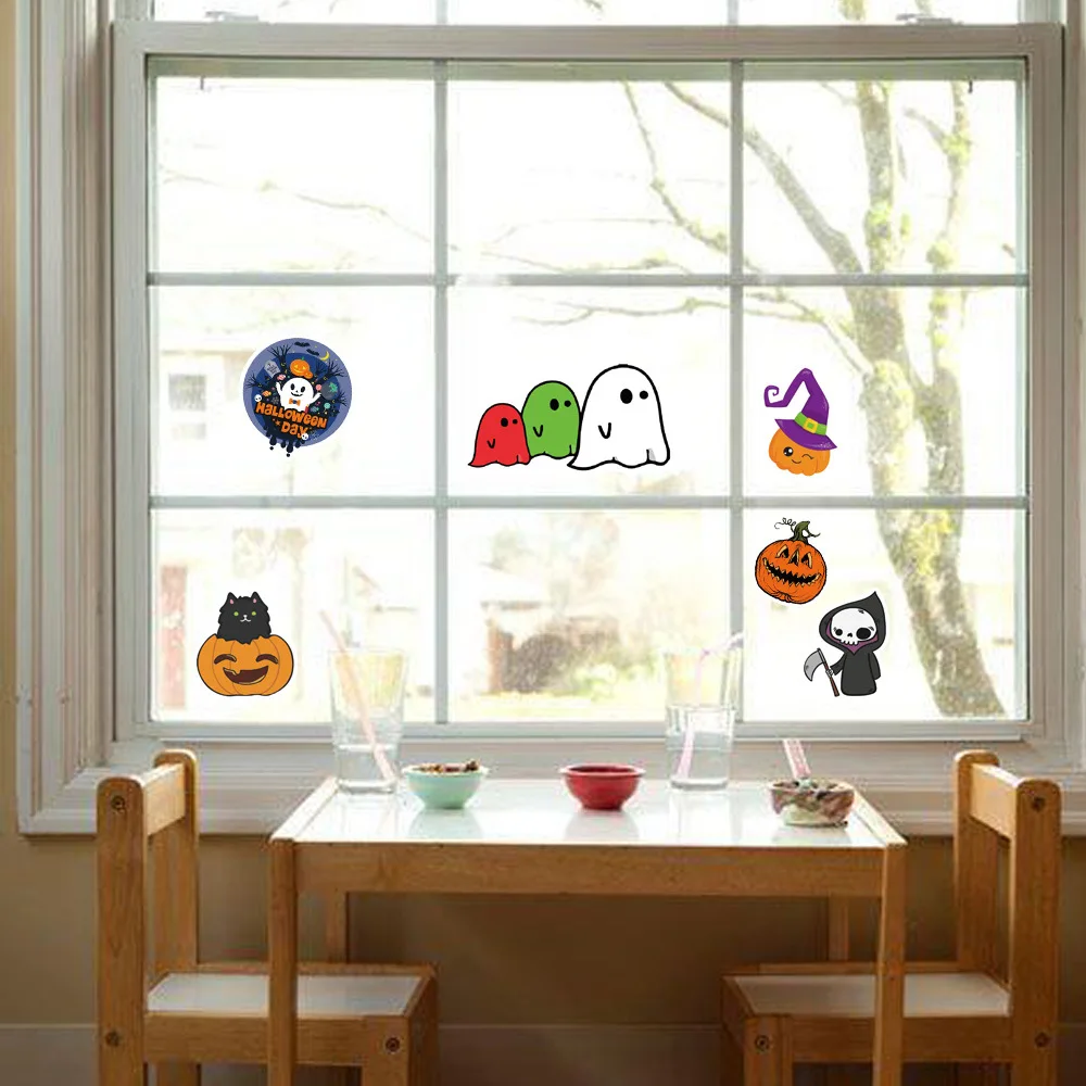 

50/100pcs Halloween pumpkin decoration graffiti stickers mobile phone case skateboard suitcase waterproof stickers