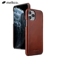 melkco retro genuine leather case for iphone 11 pro max xs max luxury business cowhide phone case for iphone xr x back cover