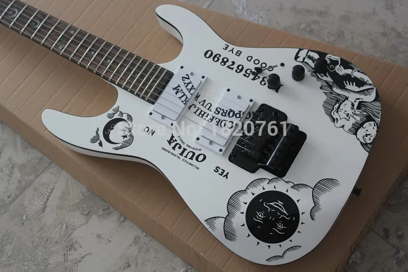 

Top Quality Custom Shop KH-2 Ouija Kirk Hammett Cynthia White Electric Guitar 14510