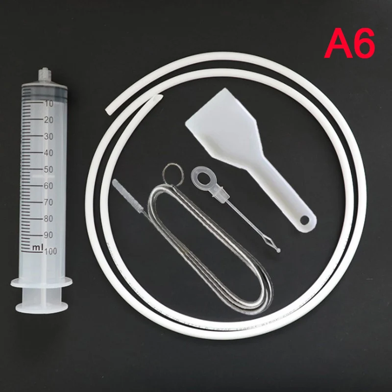 

Портативный набор для очистки слива в холодильнике инструмент экскаватора, набор для очистки сливного отверстия, всасывающий шприц, шланг, ...