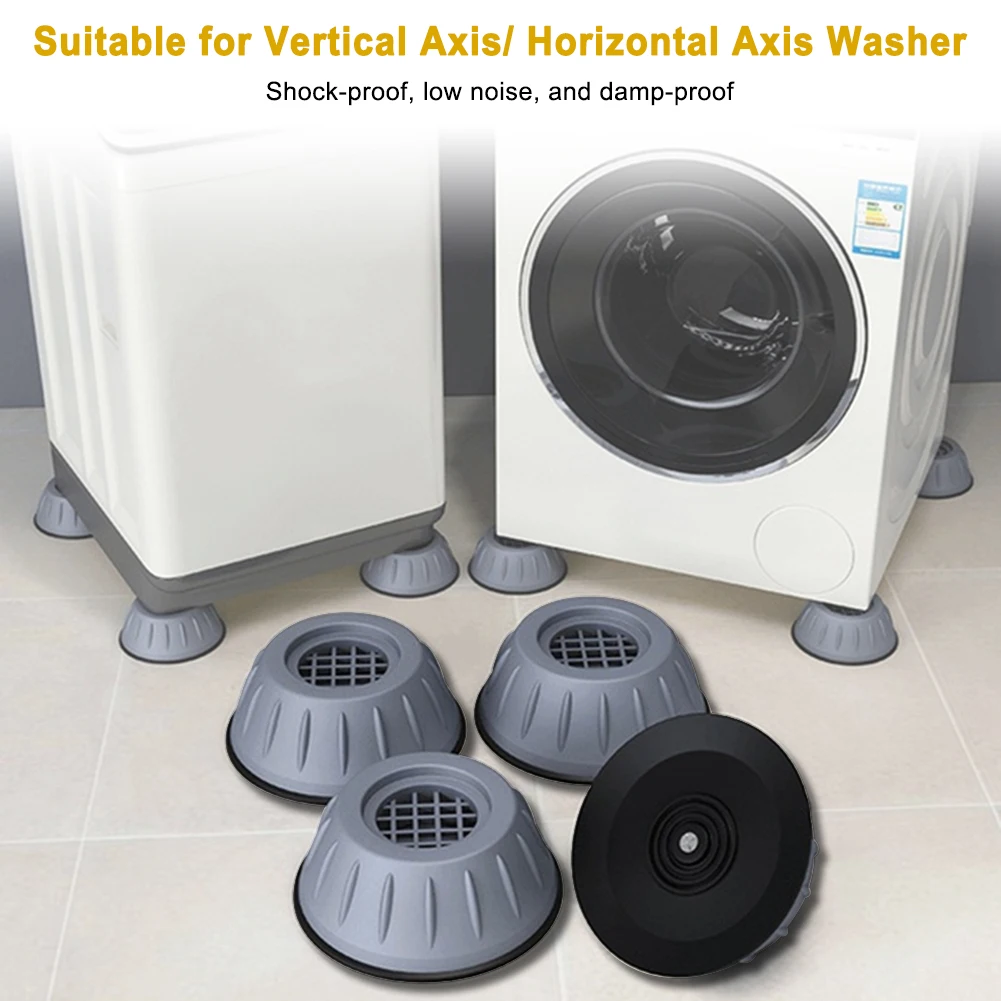 

2/4Pcs Anti Vibration Feet Pads Washing Machine Rubber Mat Anti-Vibration Pad Dryer Universal Fixed Non-Slip Pad Increase By 3 C