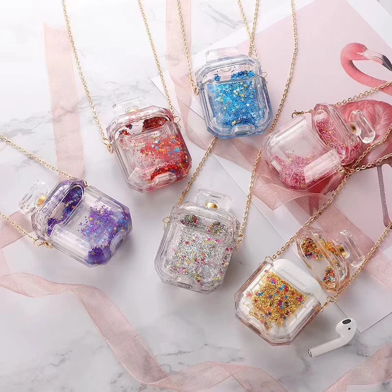 Роскошный французский брендовый силиконовый чехол для наушников Airpods 1/2 с жидким