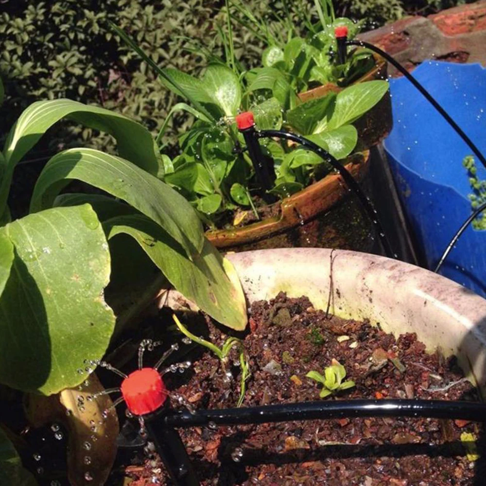 

25M DIY Micro Drip Irrigation System Garden Hose Dripper Connector Kits Plant Spray Self Automatic Watering Kits System