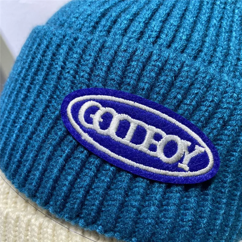 

Embroidery GOODBOY Beanies Men Women Caps High Street Hats Label