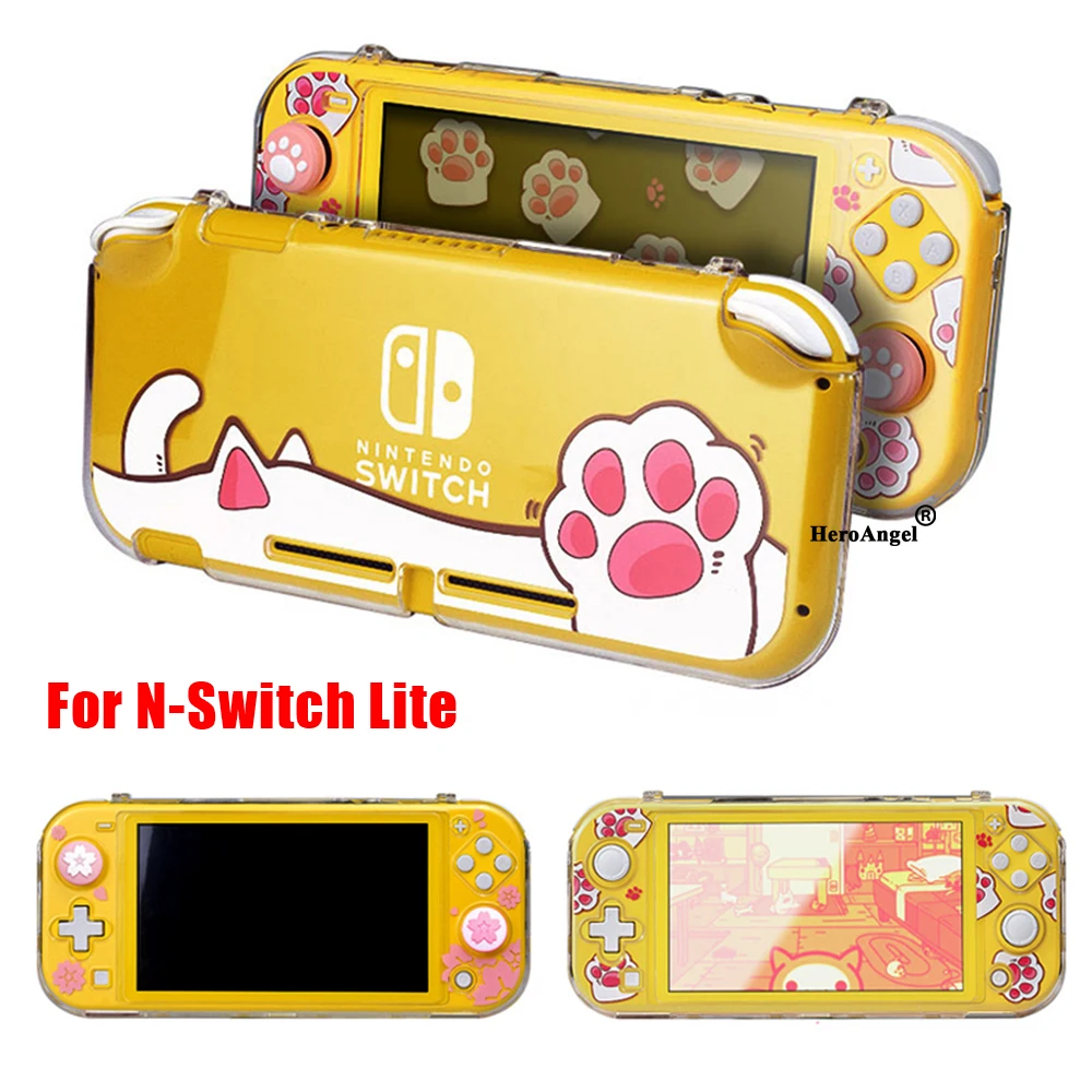 

Кошачья лапа для Switch Lite, прозрачный чехол из поликарбоната, жесткий корпус, рамка, прозрачный защитный чехол для Nintendo Switch Lite Accessori