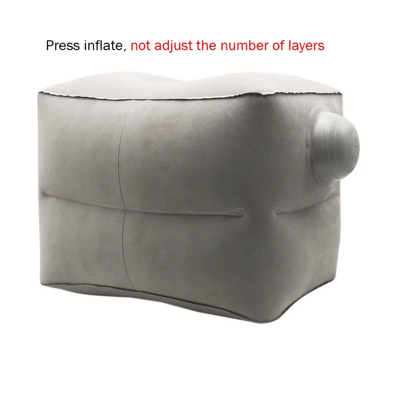 2 layers gray Новинка, надувная подушка для ног для путешествий, подушка для ног, воздушная подушка для самолета, автомобиля, офиса, подушка для ног - Цвет: 2 layers gray