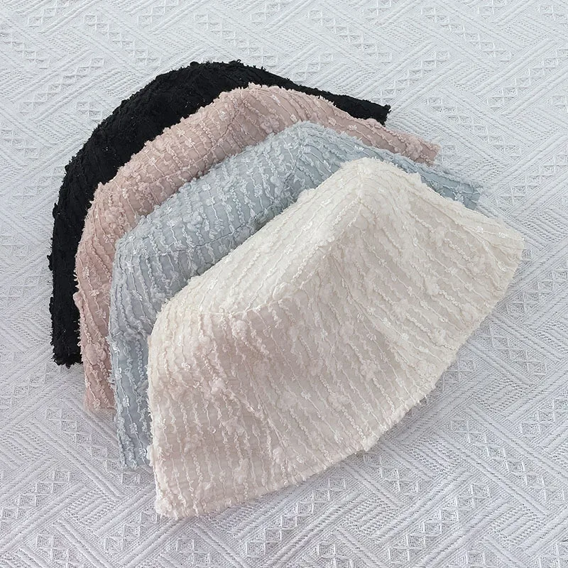 202105-YY  new Fairies in the forest  Tassel flower Macarone color   lady BUCKET cap  women fishermen hat