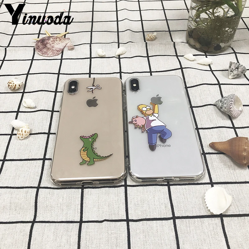 Yinuoda прозрачный мягкий ТПУ чехол для телефона iPhone Xs Max Xr 8 7 6 6S Plus 5 5S SE силиконовый