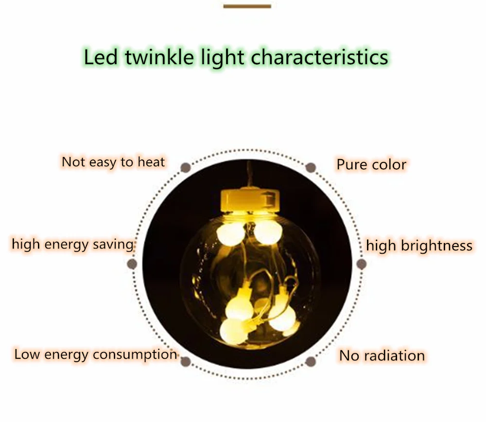Сказочная гирлянда светодиодный шар для рождества дня рождения вечеринки