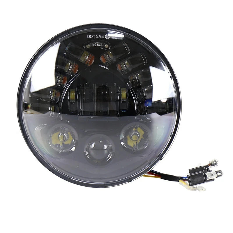 

Motorcycle Accessories 7Inch LED Headlight With White DRL For Street Glide Softail FLHX FLD Yamaha Road Star