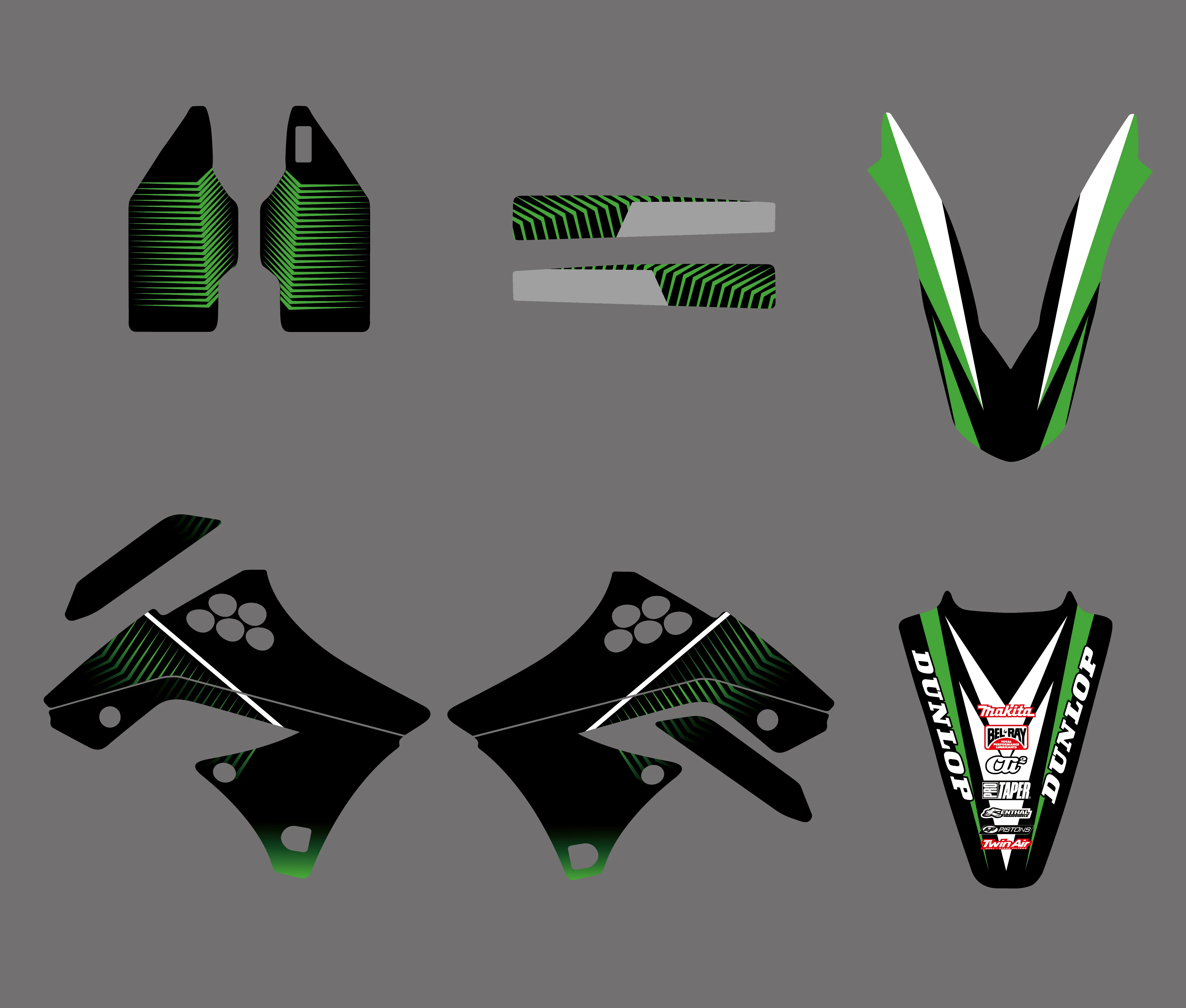 Графические и Фоновые наклейки наборы для Kawasaki KX250F KXF250 2009 2010 2011 2012 KXF 250 KX 250F|sticker