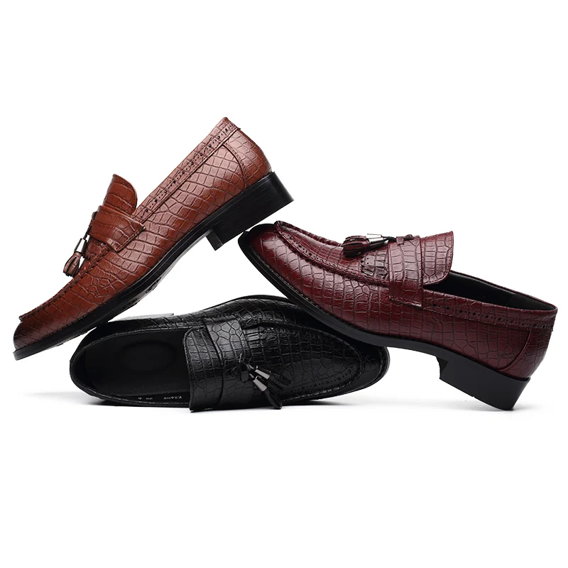 Мужские классические туфли остроносые оксфорды деловая Роскошная обувь для