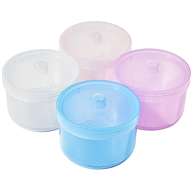 

Nail Drill Bit Storage Box Nail Art Manicure Tool Round Clean Dental Sterilizer Plastic Case Polishing Head Storage Nail Box