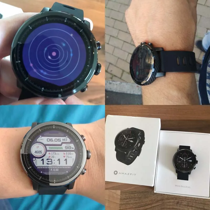 Смарт часы Xiaomi Mi Huami Amazfit 2 Stratos мужские с GPS PPG монитор сердечного ритма
