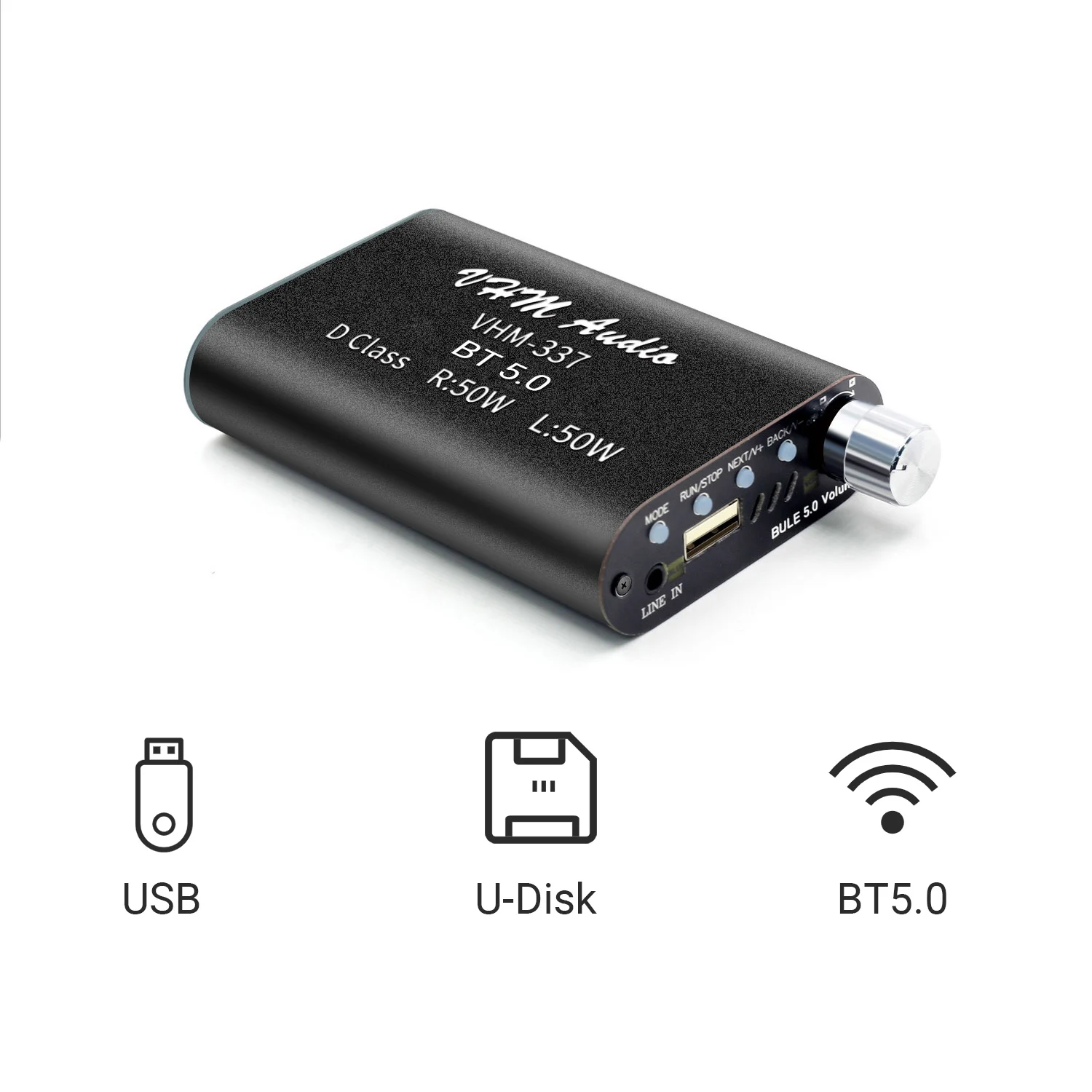 Мини проектор для домашнего Threater усилитель цифровой Мощность приемника 2 канала