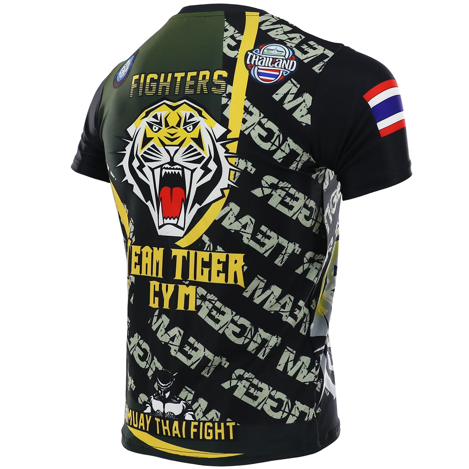 Мужская футболка MMA tiger тематика Бразильское джиу-джитсу с длинным рукавом для