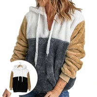 stylish sweatshirt hooded female ribbed cuff warm hoodie pullover women hoodie