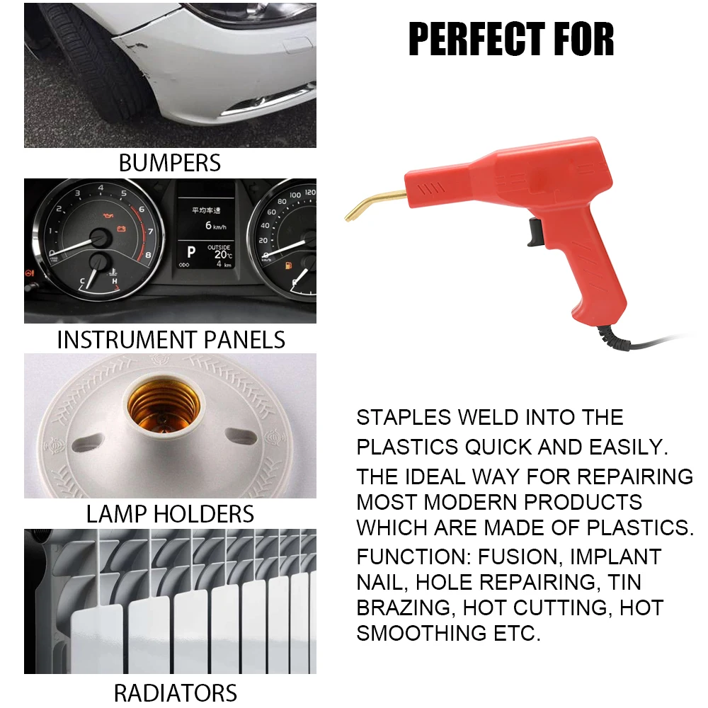 

New Portable Plastics Welding Torch Garage Tools PVC Repairing Machine Car Bumper Repairing Hot Stapler Welding Tool