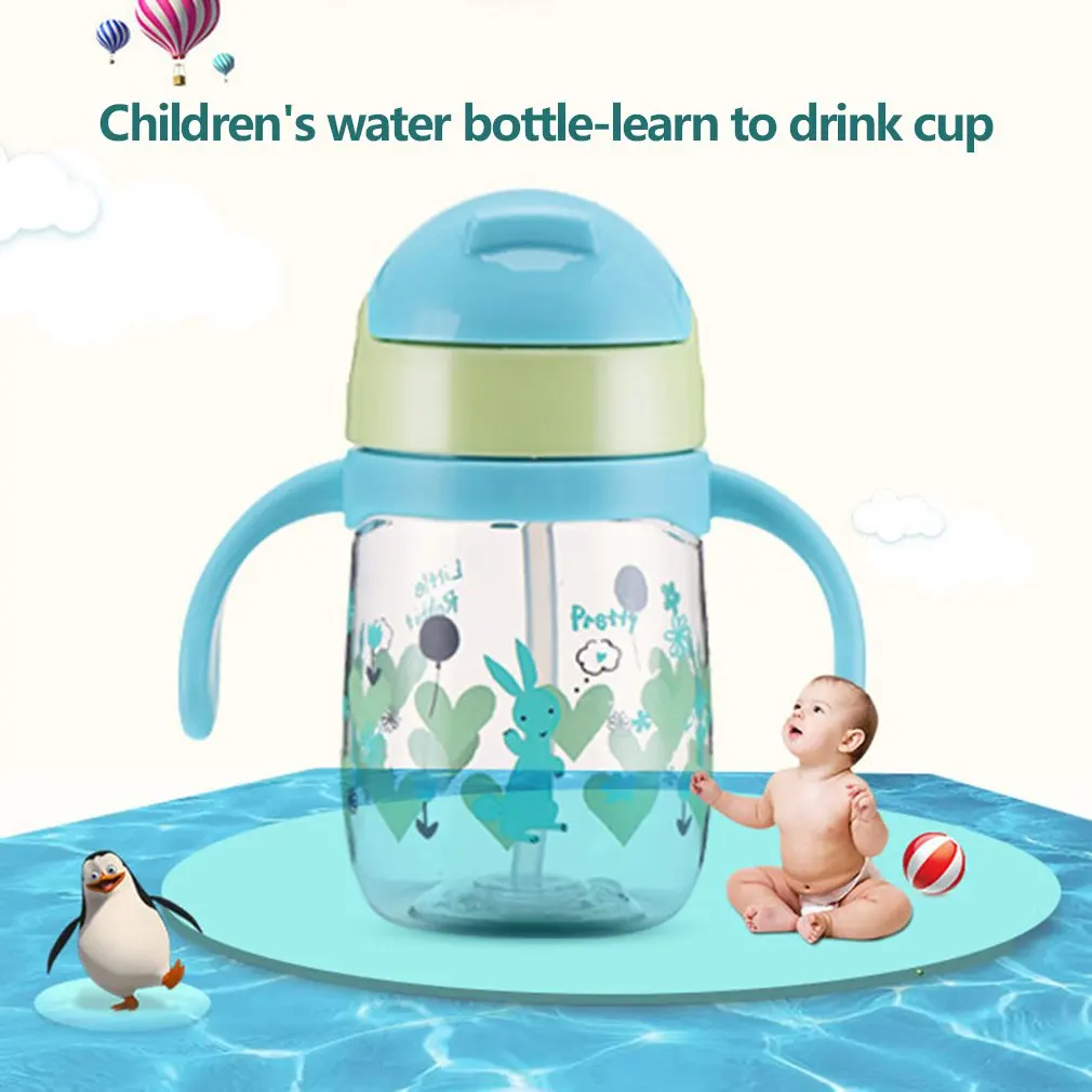 

250 мл детская бутылочка для кормления, детская чашка, силиконовые детские герметичные питьевые чашки, мультяшная детская соломка