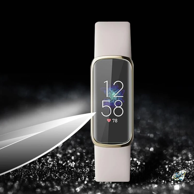 5pcs Soft TPU Clear Protective Film For Fitbit Luxe Band Smart Wristband Display Screen Protector Cover Smartband Protection | Электроника