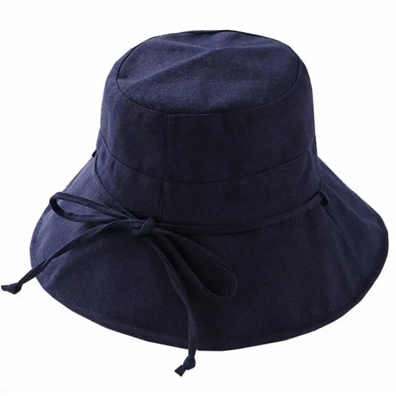 

COKK Bucket Hat Women Summer Spring Cotton Fisherman Cap Folding Sunshade Outdoor Sun Hat Female Cloth Wide Brim Travel Sunhat