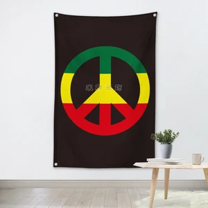 Reggae Rock Band Hanging Art Waterproof Cloth Polyester Fabric 56X36 inches Flags banner Bar Cafe Hotel Decor