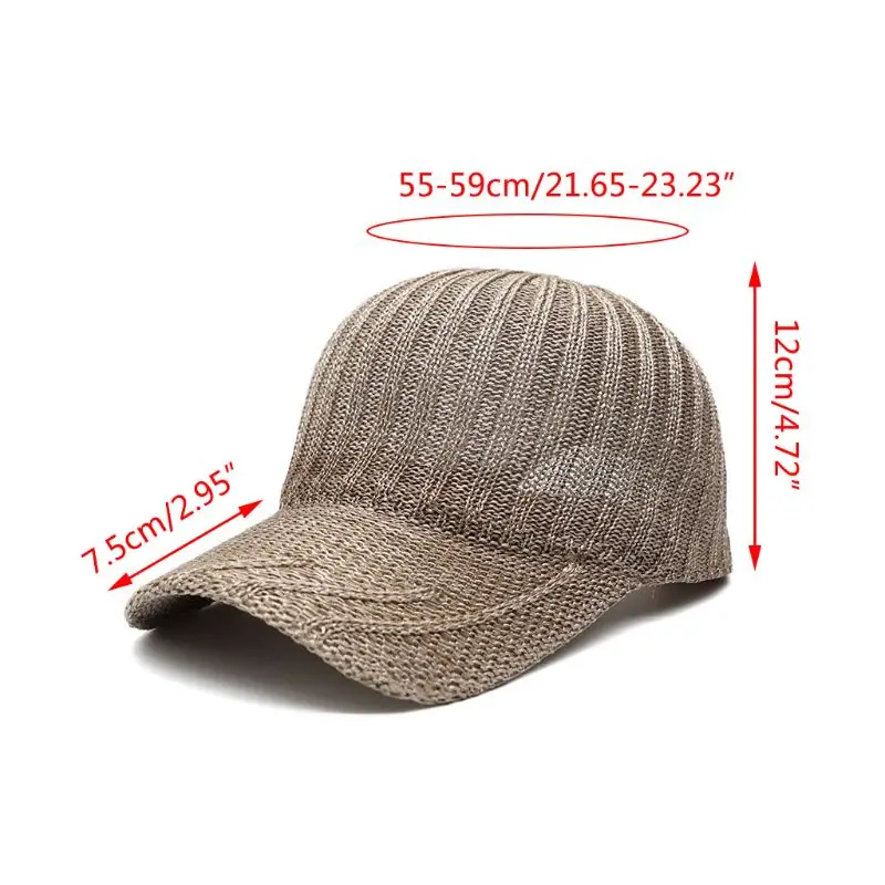 

Women Mesh Summer Knitted Baseball Cap Breathable Mesh Solid Color Casual Outdoor Travel Adjustable Snapback Peaked Hat