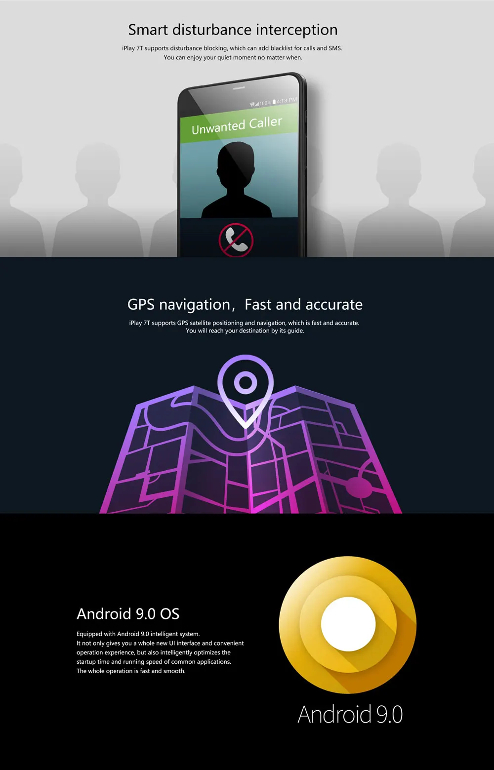 ALLDOCUBE iPlay 7T 4G LTE детский планшет 6,9" HD iPS Android 9,0 планшеты 16 Гб rom Dual Ai 4 ядра Smart Gps