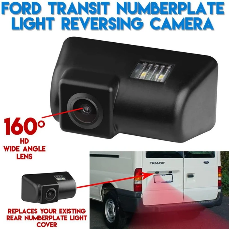 

Car HD CCD Auto Car Reverse Rear View Camera License Plate Waterproof Parking for Ford Transit for Ford Connect