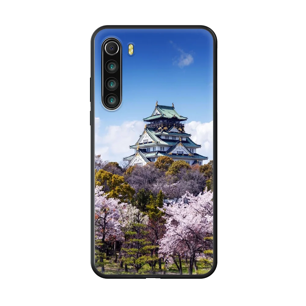 

Romantic Japanese Cherry Blossoms Phone case For Xiaomi Redmi Note 8T 8 9 7 7A 8 8A 4 5 9S Pro black Etui soft waterproof
