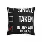 Чехол-наволочка Riverdale с одной подушкой влюбленная в Jughead Jones, Белый Дорожный Чехол-наволочка с застежкой-молнией, летняя цветная наволочка из полиэстера