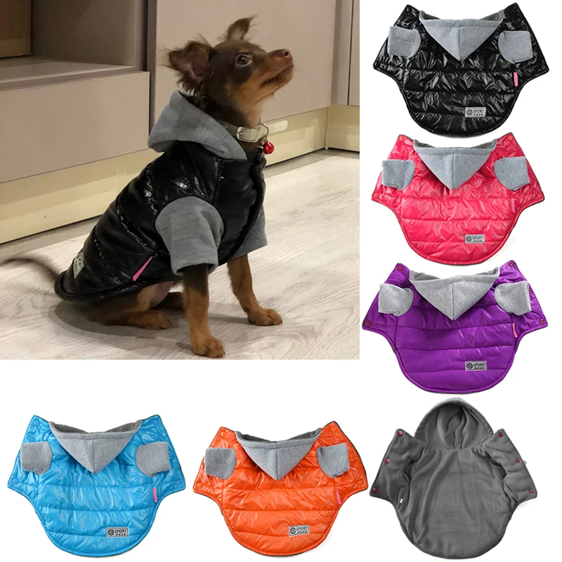

Waterproof Winter Pet Clothes For Small Dogs Thick Warm Puppy Cat Dog Jacket Coat Chihuahua French Bulldog Clothes With Hood