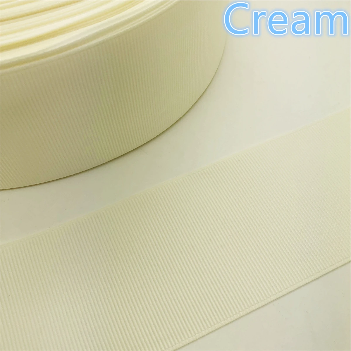 Cream Новинка; 10/15/20/25/40/50 мм Ширина Grosgrain поликлиновый приводной ремень многоцелевые Свадебная вечеринка - Цвет: Cream