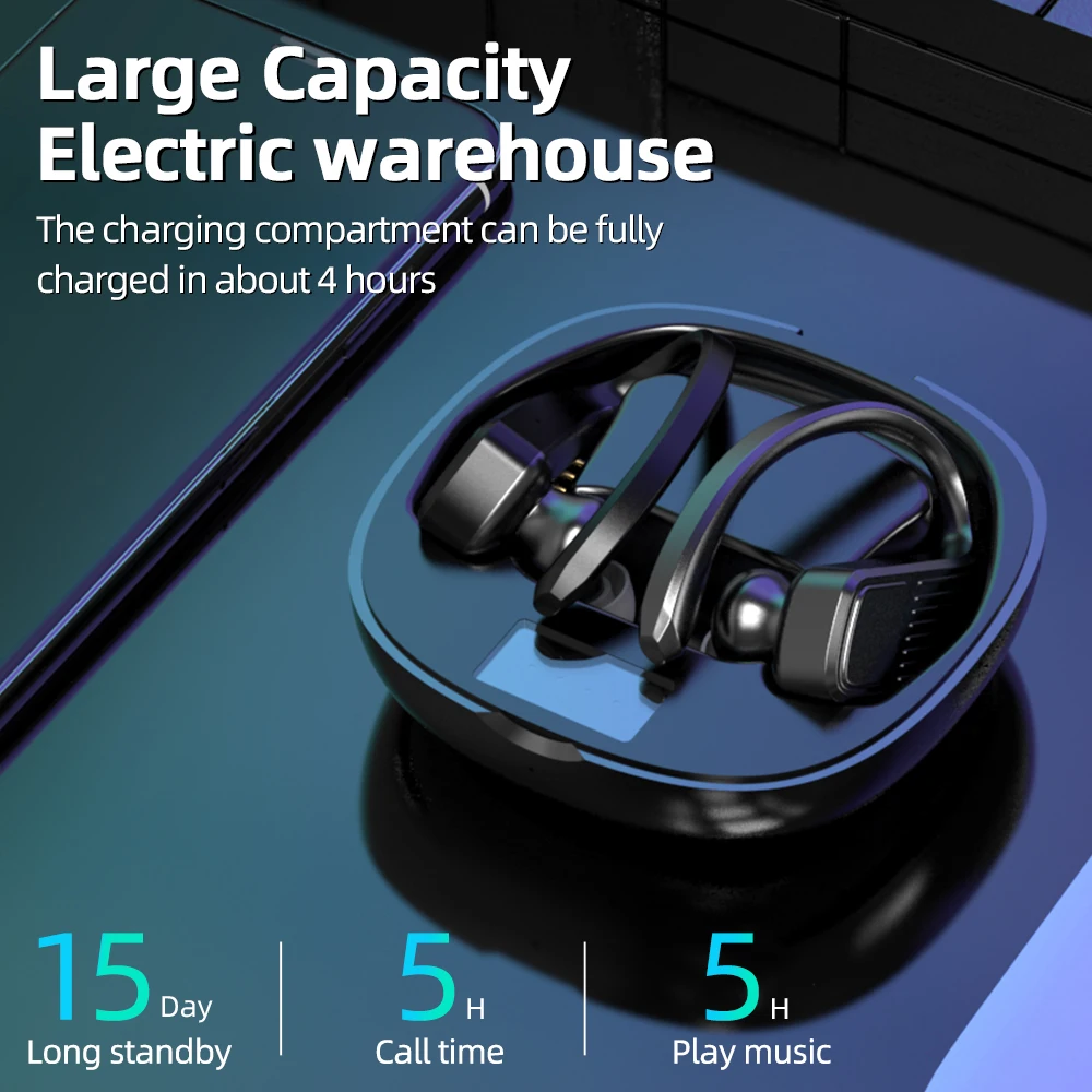 TWS наушники T11 Беспроводные с поддержкой Bluetooth и светодиодный фоном|Наушники