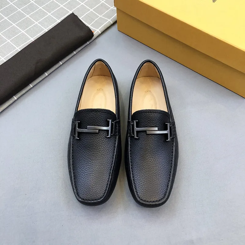 

Casual men's shoes flat bottomed beans shoes comfortable driving shoes men's cattle leather shoes British trend four seasons sho