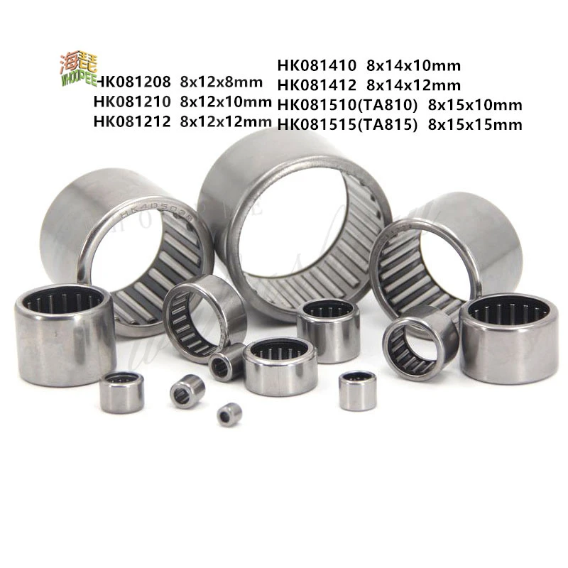 

2-10 шт HK0808 HK0810 HK0812 HK081410 HK081412 Drwan Caged Игольчатые роликовые подшипники с открытым концом 8*12*08 8*12*10 8*12*12 мм