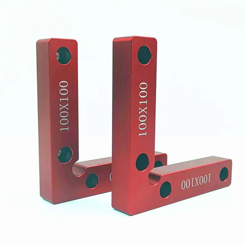 

1* Corner Clamping Square Aluminium Alloy 90 Degree Positioning Squares 10*10cm Woodworking Right-angle Fixture