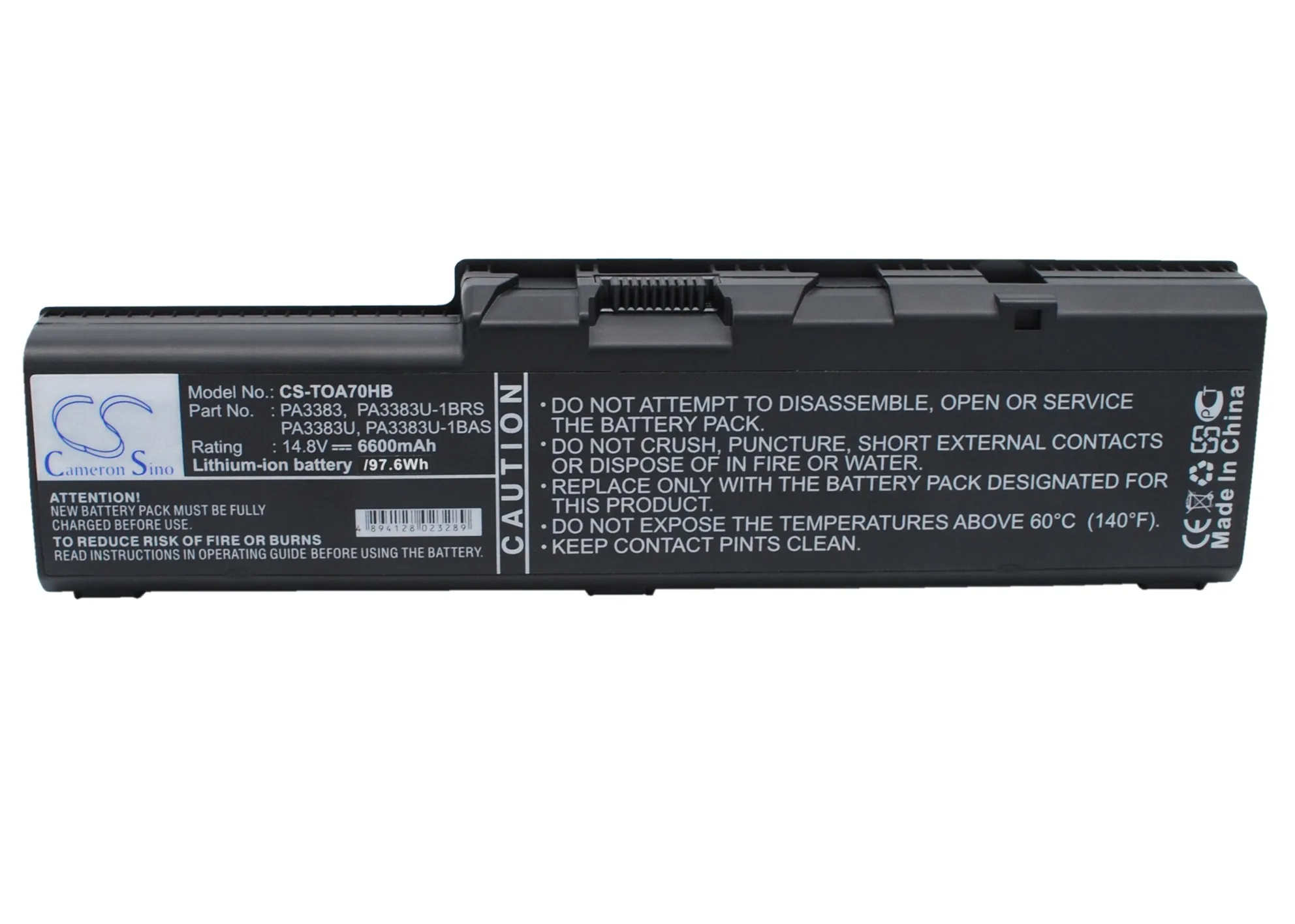 

Аккумулятор CS 6600 мАч для Toshiba Satellite A70, спутниковый A70-S249,A70-S2491,P35-S629,PA3383U,PA3383U-1BAS,PA3383U-1BRS