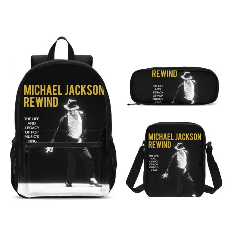 Новая школьная сумка с принтом Майкла Джексона школьный рюкзак высокого