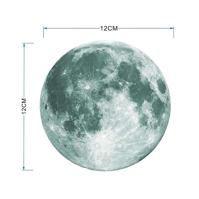 Коричневый Светящиеся флуоресцентные наклейки на стену La Luna grande 3D Луна съемное ночное видение фотолампа светится в темноте Настенный декор - Цвет: Коричневый