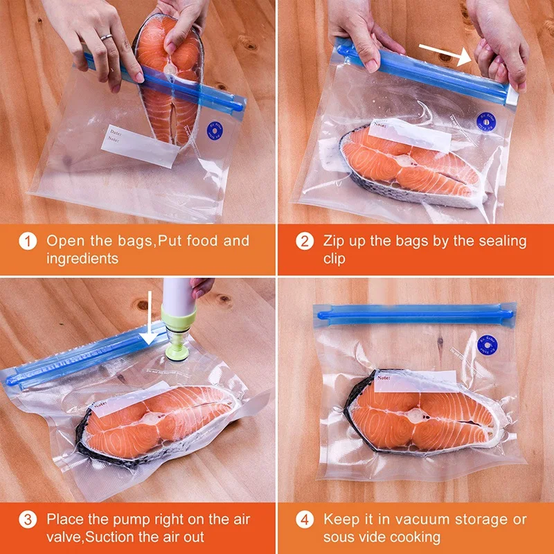 Sous Vide сумки 15 многоразовые пищевые вакуумные пакеты для anva и Joule плиты