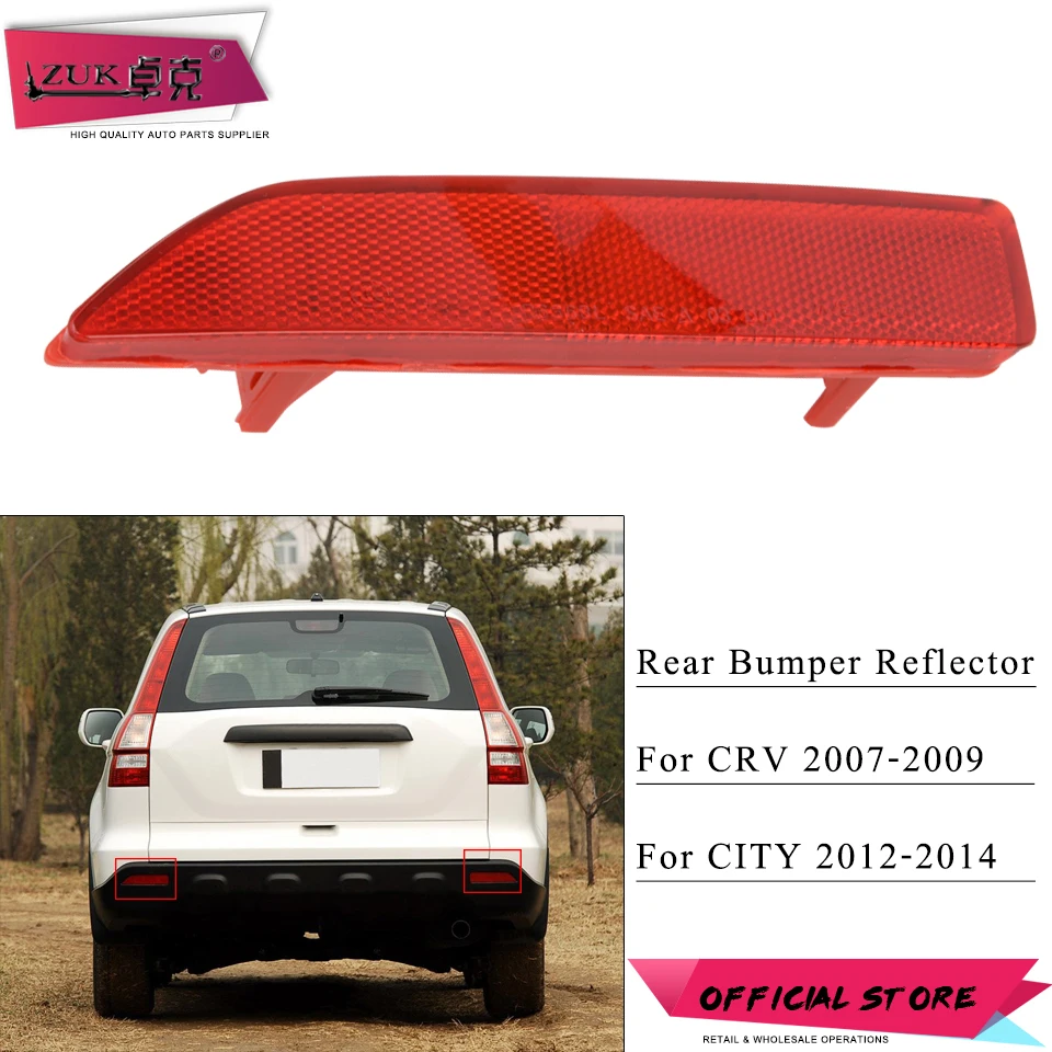 Фонарь для заднего бампера ZUK противотуманный светильник s HONDA CRV 2007 2008 2009 CITY 2012 2013