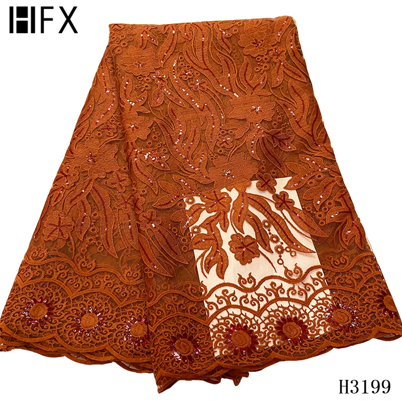 HFX новейшая африканская кружевная ткань 2020 вышитая нигерийская высокого