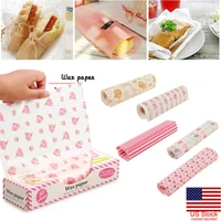 new 50pcs wax paper food grade grease paper food wrappers wrapping paper for bread sandwich burger fries oilpaper baking tools