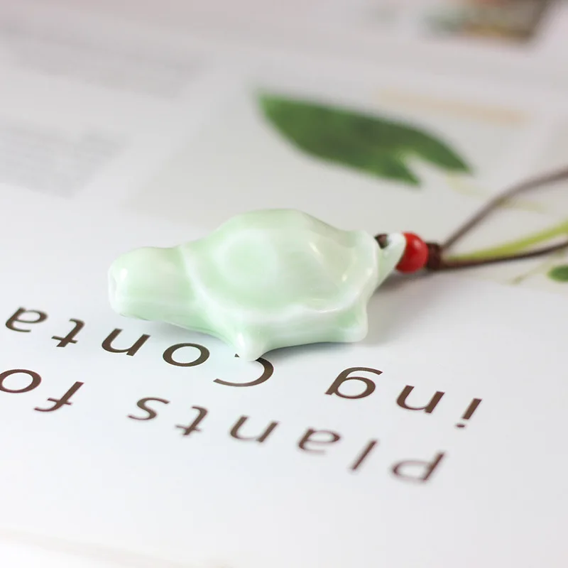 Ретро свисток керамический Neckalces креативные женские Черепаха ожерелье с