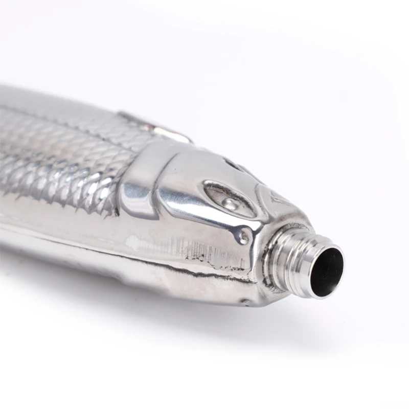 Форель рыба Форма плоская фляжка 4oz бутылка алкоголя с воронкой Мини карманная