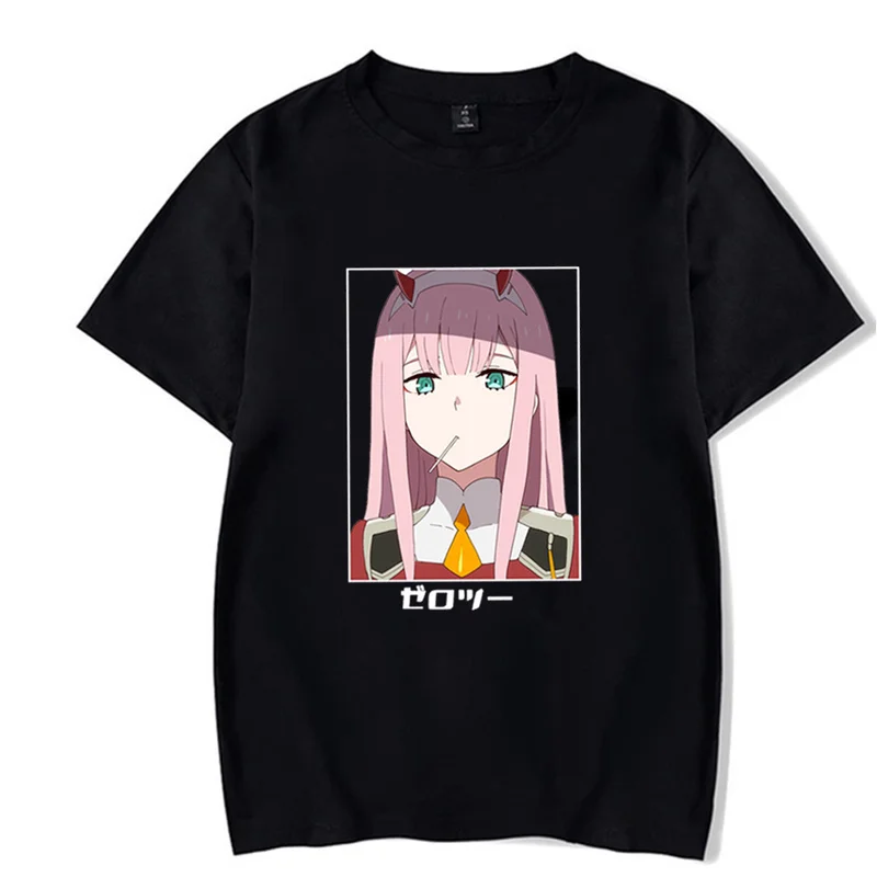 Женская футболка с принтом Darling in the Franxx изображением аниме Harajuku Zero TWO летняя