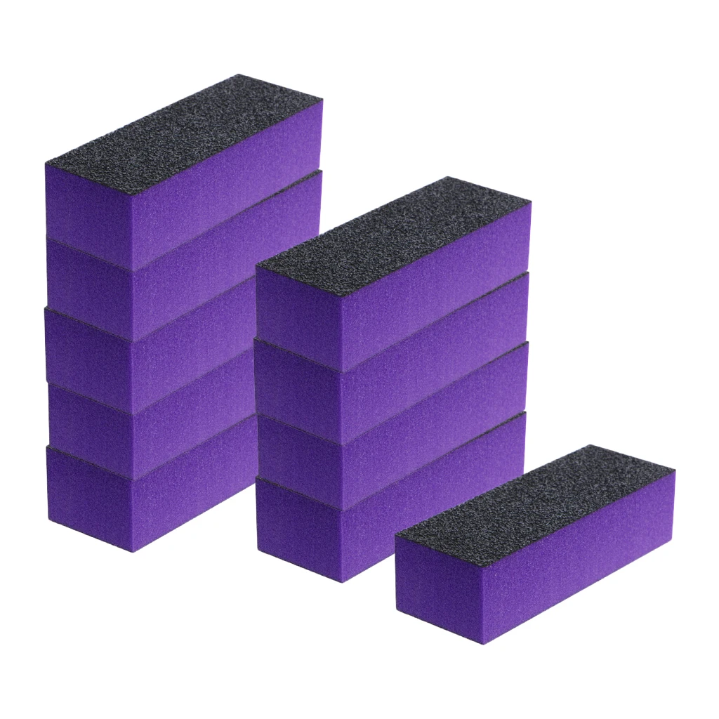 

10 PCS Sanding Polishing Nail Polish 4 Way Coarse, Medium, Fine,